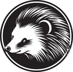 Porcupine Spikes Emblem Sleek Porcupine Logo Design