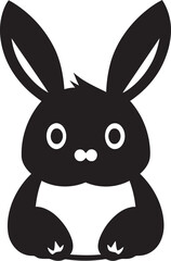 Premium Rabbit Symbolic Mark Intricate Black Bunny Emblem