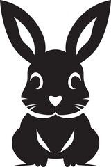 Minimalistic Rabbit Vector Icon Stylish Rabbit Silhouette Brand