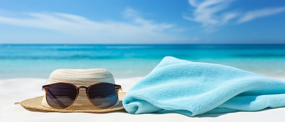 Fototapeta na wymiar Beach Bliss: Maldives Summer Getaway Essentials