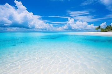 Obraz premium Maldives Paradise Aerial View of Turquoise Sandbar Amidst Azure Ocean and Blue Sky