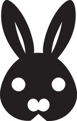 Modern Rabbit Symbolic Seal Rabbit Silhouette Minimalist Mark