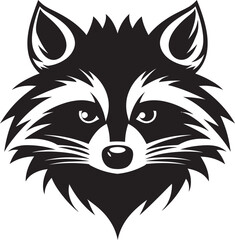 Abstract Black Masked Bandit Insignia Premium Raccoon Symbolic Mark © BABBAN