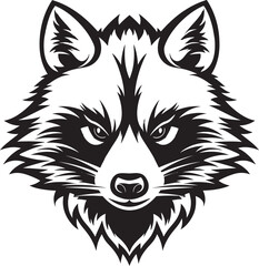 Black Raccoon Vector Badge Premium Masked Bandit Symbolic Insignia
