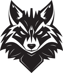 Modern Raccoon Symbolic Seal Raccoon Silhouette Minimalist Mark