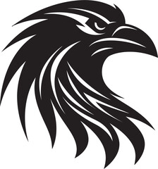 Raven Silhouette Minimalistic Symbol Black Crow Graphic Icon