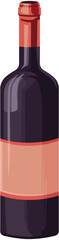 drawing of a wine bottle without background