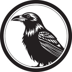 Sleek Bird Abstract Logo Minimalistic Crow Monogram