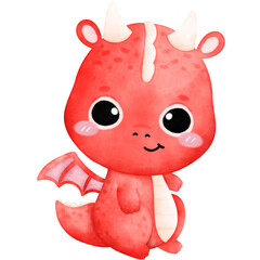 Cute Dragon, Red dragon, Chinese dragon