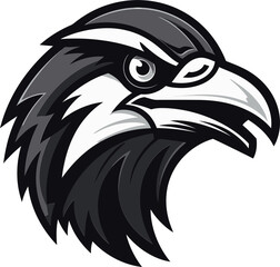 Sleek Raven Symbolic Crest Mysterious Raven Emblem