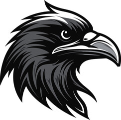 Stylish Bird Outline Design Elegant Raven Mark of Distinction