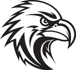 Minimalist Bird Emblem Crow Silhouette Badge of Honor