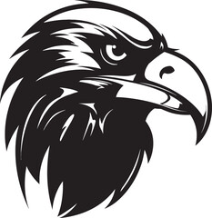 Black Bird Graphic Icon Crow Silhouette Monochrome Badge