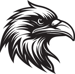 Elegant Raven Mark of Distinction Contemporary Crow Logo Symbol