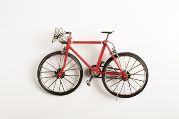  bicycle model on a white background shot from above