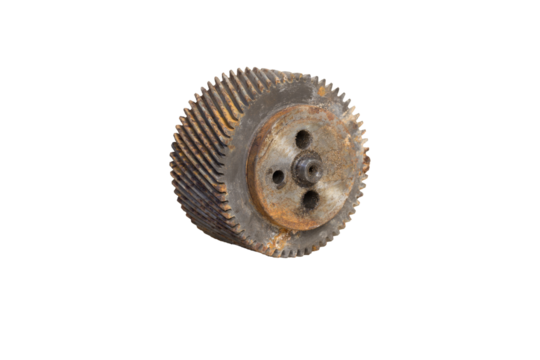 Old rusty gear  isolated on clean background
