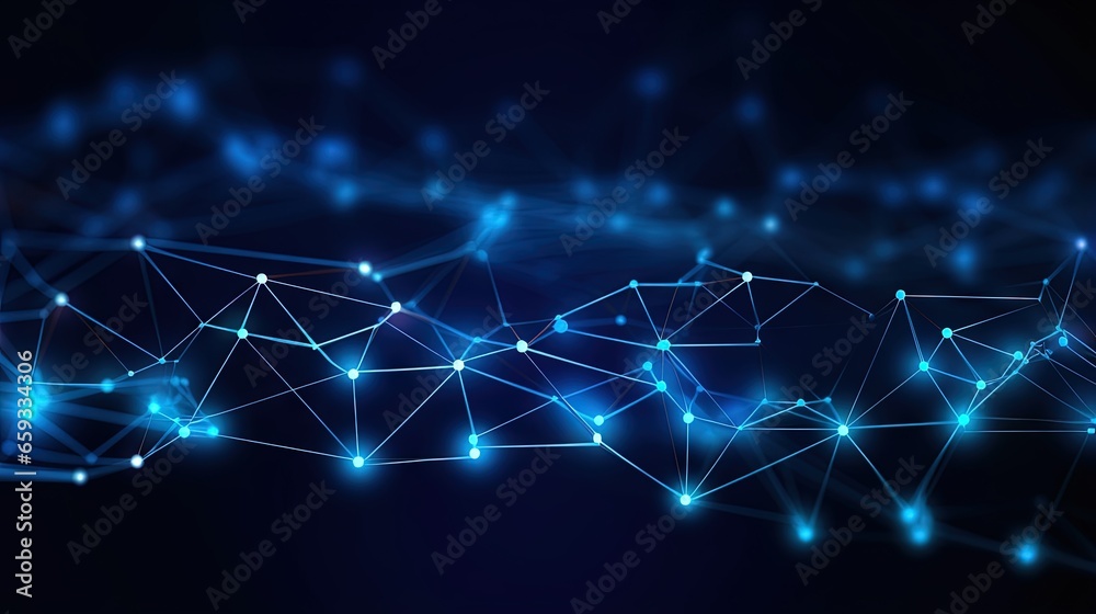 Leinwandbilder abstract technology futuristic geometrical and science blue neon background with space for copy. ple