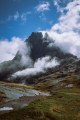 cloudy mountain peak