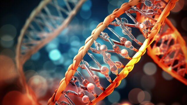 Structure of DNA Molecule, education illustrator