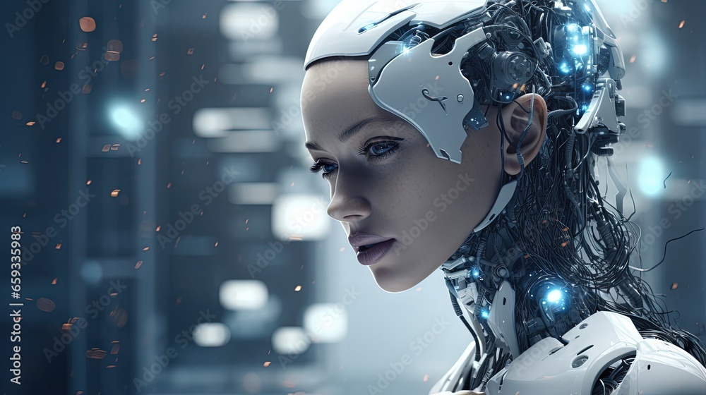 Poster 2d rendering artificial intelligence (ai) concept