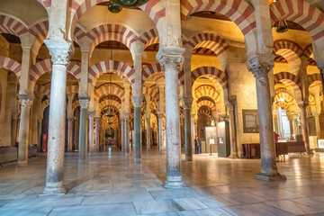 Cordoba, Spain - April 11, 2023: The Mezquita (Spanish for mosque) of Cordoba is a Roman Catholic cathedral and former mosque