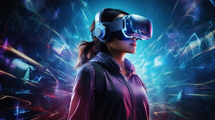 Innovative Digital Data Visualization In A Futuristic Abstract Design Virtual Reality Polished Illustrative Banner Background Wallpaper Augmented Reality 3D Illustration