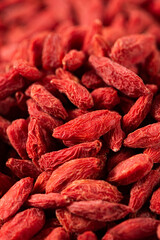 Dried Chinese wolfberries or Goji berry texture Background.