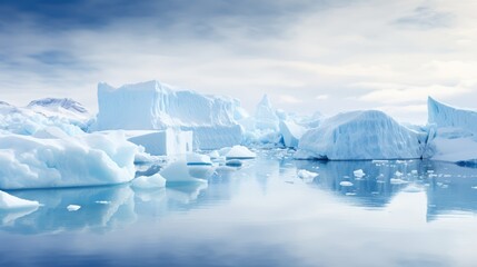 Fototapeta na wymiar Tranquil Arctic Landscape: Frozen Beauty in Nature