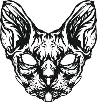 recommend clip art: Adorable Cat Tattoo Ideas for Tattoo Lover, Cat Tattoo, Cat Potrait Tattoos, cat sphynx outline.