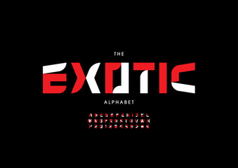 Fototapeta premium Vector of stylized modern font and alphabet