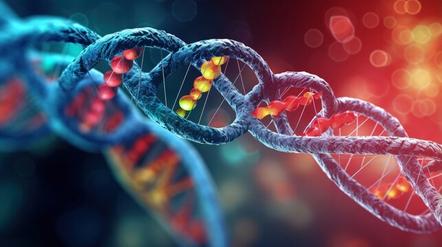 Structure of DNA Molecule, education illustrator