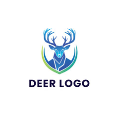 Deer Gradient Colorful Logo. Deer Head Logo Design
