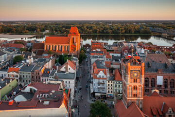 Architecture of the old town in Torun at sunset, Poland. © Patryk Kosmider