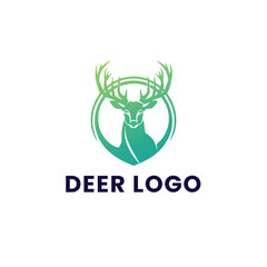 Deer Gradient Colorful Logo. Deer Head Logo Design