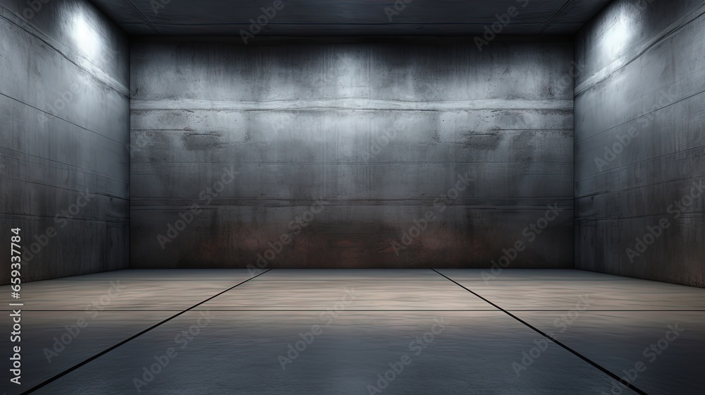 Aufkleber advanced background high end scenario concrete wall 3d rendering booth exhibition hall dark technolo
