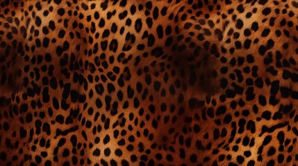 Ombre Colored Realistic Furry Leopard Seamless Pattern Animal Skin Spots Texture Trendy Fashion Colors Perfect for Allover Fabric Print Dark Brown Tones