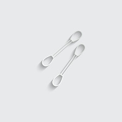 Cotton swab icon vector logo