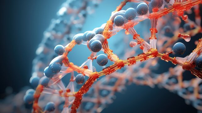 Structure of DNA Molecule, education illustrator