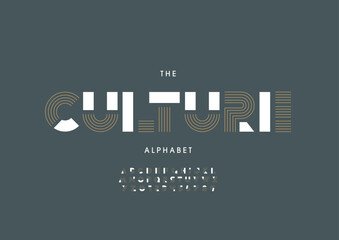 Obraz premium Vector of stylized modern font and alphabet