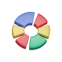 Obraz premium Pie Charts And Diagrams 3d icon