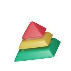 Pyramid Charts And Diagrams 3d icon