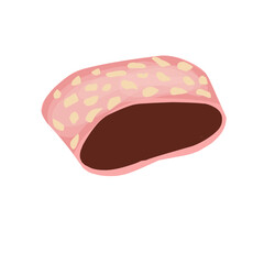 Chocolate mochi slice