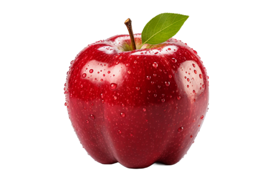 Apple isolated on transparent or white background.