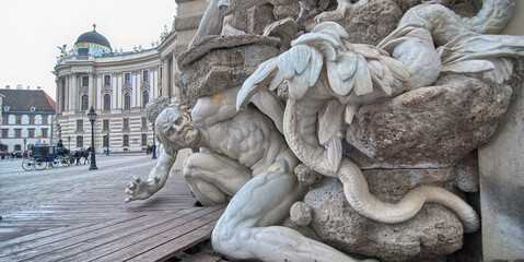 Vienna imperial architecture in winter season