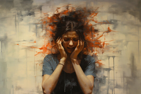 woman with mental diseases 