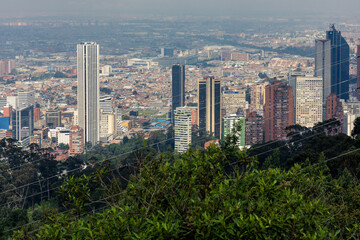 Vista panorámica des del mirador de Monserrate, de la ciudad de Bogotá, capital de Colombia, en suramérica 