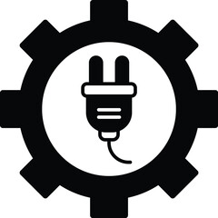 Electricity settings Vector Icon easily modified

