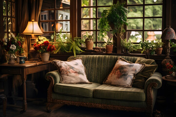 A Nostalgic Cottage with Antique Furnishings and Quaint Decor