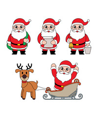4 Unique Santa Clause Icons And Vectors