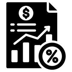 Tax Accounting Glyph Icon